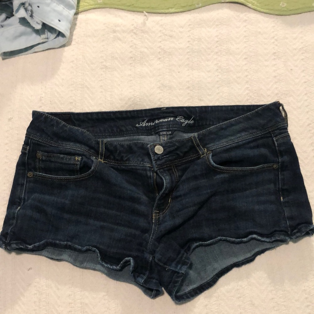 american eagle shorts dark blue